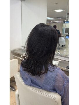 20代30代40代オトナ透明感のオリーブグレージュ白髪ぼかし