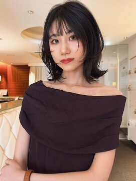 ヤヨイブレインズフェアリー(YAYOI BRAINS fairy) 黒髪ミディアムレイヤーボブ◎