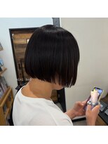 ヘアーサロンライト(hair salon Light) mini bob.【佐世保美容室/カット/顔まわりカット/透明感カラー】