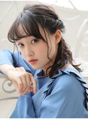 #透明感黒髪ロング#ハーフアレンジ#ショコラ梅田