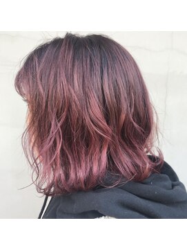 ヘアー アイス ルーチェ(HAIR ICI LUCE) グラデーションカラー 外ハネボブ ボブ