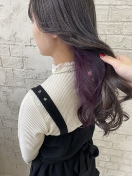 プライズ 池袋店(prize) インナーカラーパープルグレーラベンダーカラー4063