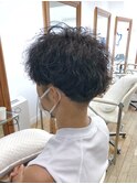 MEN'S HAIR &nbsp;センターパート　ツイストスパイラル　コンマヘア