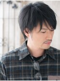 ラフな動きで大人無造作メンズロングウルフヘアg名護大東