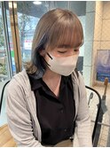 ブリーチ一回でできるグレージュ×ブルー☆【多田 華歌】