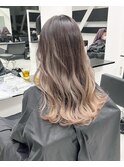 【ALIVE吉祥寺】ホワイトベージュバレイヤージュグラデーション