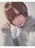 キャラメルブラウン中性ショート
