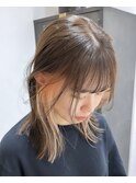 イヤリングカラーペールオレンジオレンジベージュインナーカラー