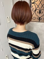 ルノン(LUNON)&nbsp;オレンジブラウンカラー　ブリーチ/ショート/オレンジカラー