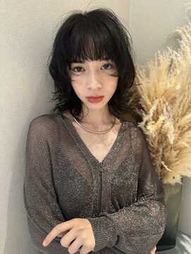 ノラギンザユー(NORA GINZA/U) ウルフパーマレイヤーパーマミディアムパーマニュアンスパーマ