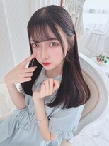リルミー(Lilme) 小顔流し前髪×ナチュラルストレートヘア *Lilmeひめの*