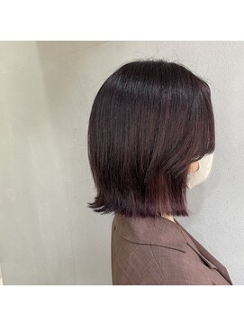 レップ 柏(REP) 【切りっぱなしボブ】モーヴピンク