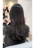 【ヘーゼルグレージュ&レイヤーカット】《福岡透明感カラー》