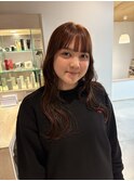 ブリーチなしダブルカラーでオレンジブラウン