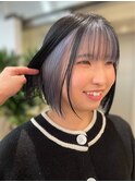 インナーカラー/フェイスフレーミング/ブルーカラー