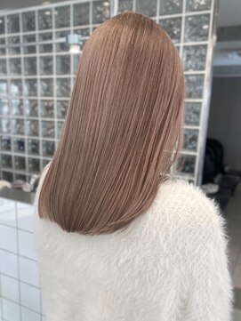 サンクマーケット 渋谷(cinq MARKET) 渋谷ミルクティーベージュハイトーンカラーヘーゼルベージュ韓国