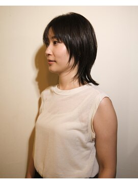 ランプ 代官山(the lamp) ハイトーンベージュ前髪レイヤーシャギーカットブルージュ