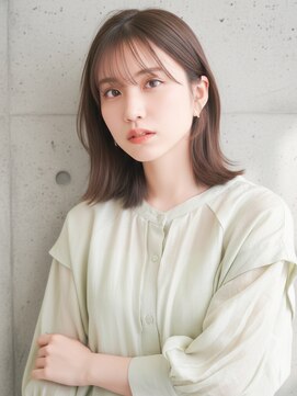 ビビディ バビディ ブー 河原町三条店(Bibbidi.bobbidi.boo) 韓国風ヘア／シースルーバング×ヨシンモリ風ミディアム