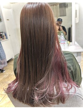 ワースホワイル(WORTH WHILE) クラゲヘアーオリーブグレーココアベージュインナーブリーチ