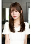 ☆ミディアムレイヤーカットダークアッシュ大人ガーリー韓国ヘア