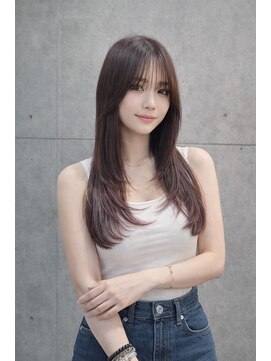 アグ ヘアー ロジェット 松本桐店(Agu hair rojet) チェリーピンク×ワンカールローレイヤー