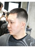 MEN'S/バズカット×ミドルフェード/ボウズ