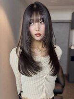 アイヴァン(AIVAN)&nbsp;ロングレイヤー カカオブラウン ダークブラウン