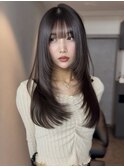 ロングレイヤー カカオブラウン ダークブラウン
