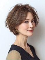 Heart's美人設計と白髪ぼかし専門店 青山表参道店 脱白髪染め/ショートヘア【ハーツ】&nbsp;白髪ぼかし脱白髪染め似合わせショートボブ40代50代60代