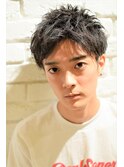 ワイルドアップバング☆ビジカジマッシュウルフくせ毛風パーマ