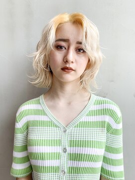 アルバム 銀座(ALBUM GINZA) カジュアルボブ_ココアブラウンフリンジウェーブ_87810