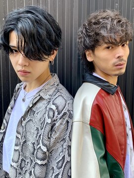 エルオム(EL.HOMME) 【HOMME】センターパート×vバングウルフ