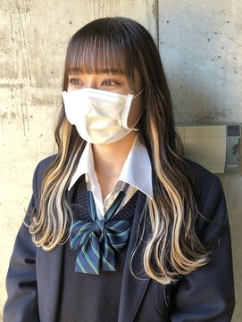 ピープスアンドスー 表参道 渋谷(Peeps&Suu.) インナーカラー イヤリングカラー シールエクステ エクステ