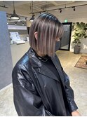 オシャレ！カッコいい！mini bob balayage_smoke ash_