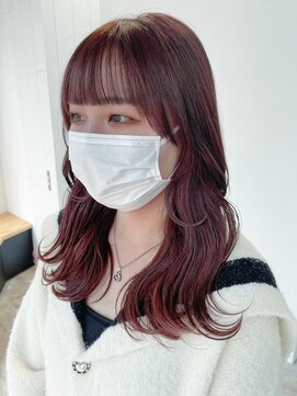 アルバム 池袋(ALBUM) 前髪_斜めバンググレージュカラーシルキーベージュ_ba456351