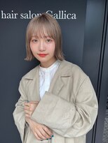 ガリカ 蔵前(Gallica)&nbsp;【竹之内蔵人】透明感ミルクティーベージュ×大人フェミニンボブ