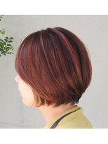 ルカヘアー(Luca hair) グラデションボブ&デザインハイライト+白髪ぼかし