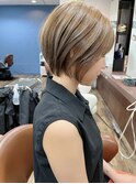 大人可愛い20代30代40代前下がりショート◎