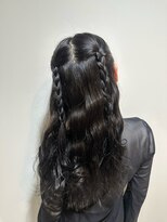 ディーヘアーデザイン(d.HAIR DESIGN)&nbsp;【AORI】ハーフツイン×三つ編み