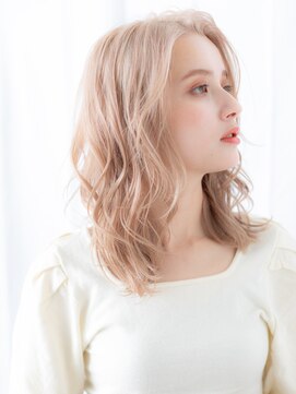 ドクターズサロン LAB 小山店 ハイトーンカラー外国人風グラマラス波巻カールa小山20代30代