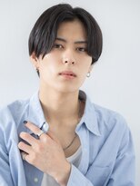 ダンディ館アダム 戸頭店&nbsp;グレージュアッシュのセンターパートテクノカットA戸頭