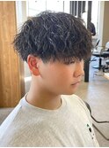 マッシュスパイラルパーマツイストスパイラル波巻きメンズ