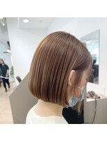 ジエクト ヴィシア(The Ect VIXIA)&nbsp;まとまるボブ　ハイライトカラー　縮毛矯正ボブ　前下がり