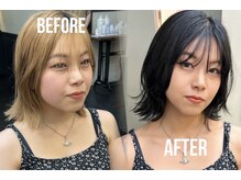 ヒート バイ アンカットラウンジ 渋谷(HEAT by UNCUT&LOUNGE)の雰囲気（似合わせカット＋カラー【レイヤーボブ×ネイビーブラック】）