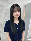 イメチェン/レッドブラウン/フルバング/似合わせカット/八王子駅