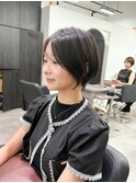 可愛い丸みシルエットショートヘア