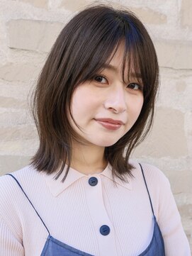 ガーデン 銀座(GARDEN) 顔まわりレイヤー/小顔/ココアベージュ/ミディアム/２０代３０代