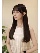 セラ(Cela) ナチュラル艶ロング透け感シースルーバング