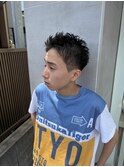 短髪×ピンパーマ｜直毛でも動きが出るメンズヘア