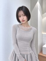 フォト 新宿三丁目(foto)&nbsp;地毛風縮毛矯正韓国風顔まわりレイヤー小顔ボブ切りっぱなしボブ